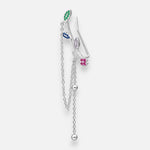 Aro Trepador Cadenas Flor Circones Multicolor Valor por Unidad