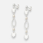 Aro Flores Perlas Óvalos Facetados