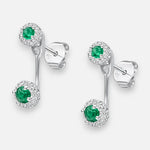 Aro Flores Circones Esmeralda