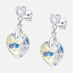 Aro Corazones Circón Cristal Hecho con Swarovski® Tornasol