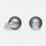 Aro Doble Perla Triángulo Circones