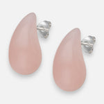 Aro Gota Chunky Cuarzo Rosado