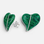 Aro Corazón Verde Metalizado