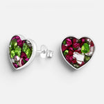 Aro Corazón Piedra Picada Multicolor