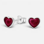 Aro Mini Corazón Burdeo Metalizado 5 mm
