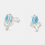 Aro Flor Tulipán Circones Agua Marina