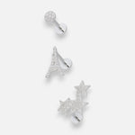 Set Piercing Flat Estrellas Torre Eiffel Circones
