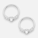 Piercing Argolla Esfera Facetada 10 mm
