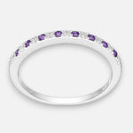 Anillo Cintillo Circones Amatista