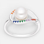 Anillo Gota Perla Circones Multicolor