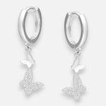 Argolla Huggie Mariposas Circones 12 mm