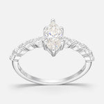 Anillo Solitario Marquise Moissanita