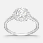 Anillo Flor Moissanita