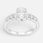 Anillo Solitario Moissanita y Circones