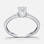 Anillo Solitario Ovalado Moissanita