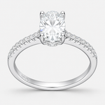 Anillo Solitario Ovalado Moissanita