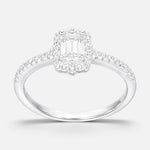 Anillo Solitario Baguette Moissanita