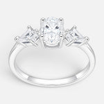 Anillo Moissanita y Circones