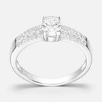 Anillo Solitario Ovalado Moissanita