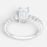 Anillo Solitario Moissanita y Circones