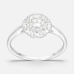Anillo Flor Moissanita