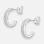 Semi Argolla Circones Pavé 14 mm