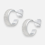 Argolla Huggie Circones Pavé 12 mm
