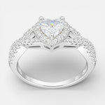 Anillo Entrelazado Corazón Circón
