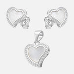 Conjunto Corazón Nácar Circones