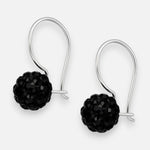 Aro Cristales Negro 8 mm