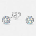 Aro Esfera Hecho con Cristal Swarovski® Tornasol 4 mm