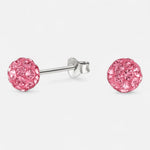 Aro Cristales Hecho con Swarovski® Rosado 6 mm