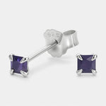 Aro Circón Amatista 2x2 mm
