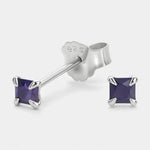 Aro Circón Amatista 2x2 mm