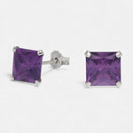 Aro Circón Amatista 6x6 mm