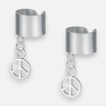 Aro Ear Cuff Símbolo de la Paz