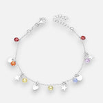 Pulsera Corazones Estrellas Cristales Hecho con Swarovski® 7 Chakras