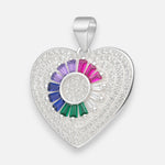 Colgante Corazón Circones Baguette Multicolor
