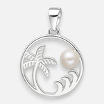Colgante Palmera Olas Perla