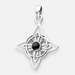 Colgante Nudo de Brujas Triquetas Ónix