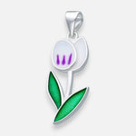 Colgante Flor Tulipán Esmaltado