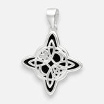 Colgante Nudo de Brujas Triquetas Ónix