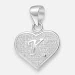 Colgante Letra K Corazón Circones