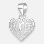 Colgante Letra X Corazón Circones