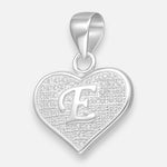 Colgante Letra E Corazón Circones