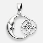 Colgante Nudo de Brujas Media Luna