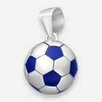 Colgante Pelota de Fútbol Esmaltada Azul