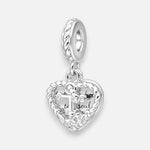 Colgante Charm Corazón Cruz Circones