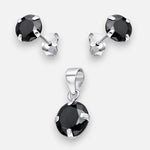 Conjunto Circón Ónix 6x8 mm