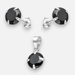 Conjunto Circón Ónix 8 mm